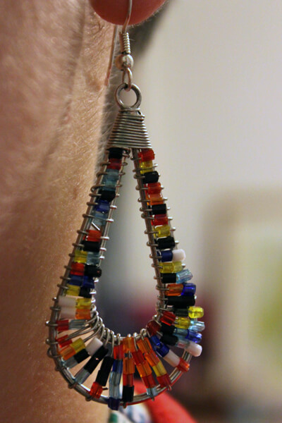 earrings from college craft fair